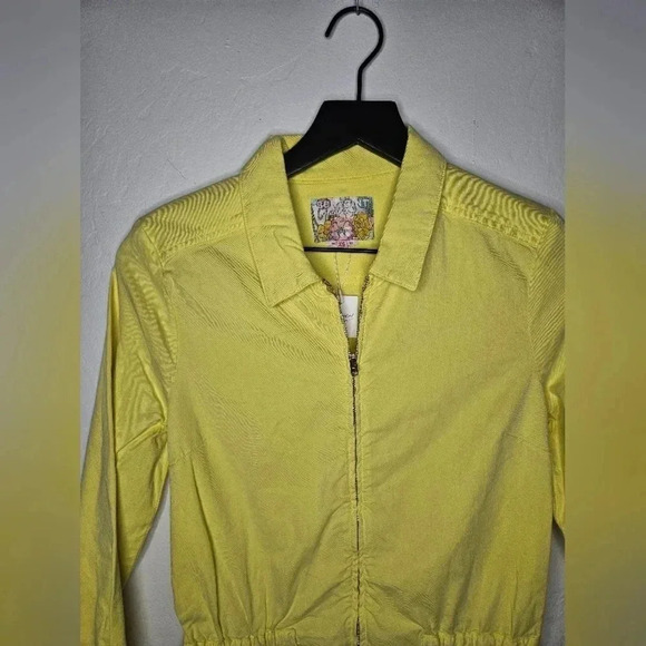 BONPOINT Yellow Shortall long sleeve Romper in Yellow Size XS NWT - Picture 2 of 7